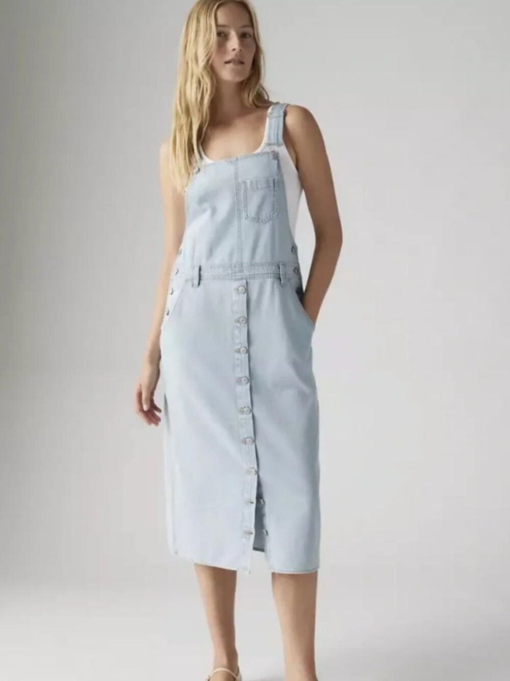 Levi's Tico Jumper Dress Light Blue Size S NWT